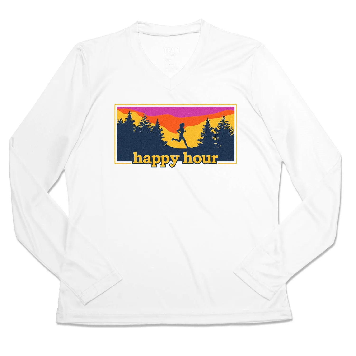 Daily Fashion Sustainable Packaging Women's Long Sleeve Tech Tee - Happy Hour