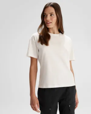 Work efficiency Timeless Wear Women's Solid Organic Cotton T-Shirt - White