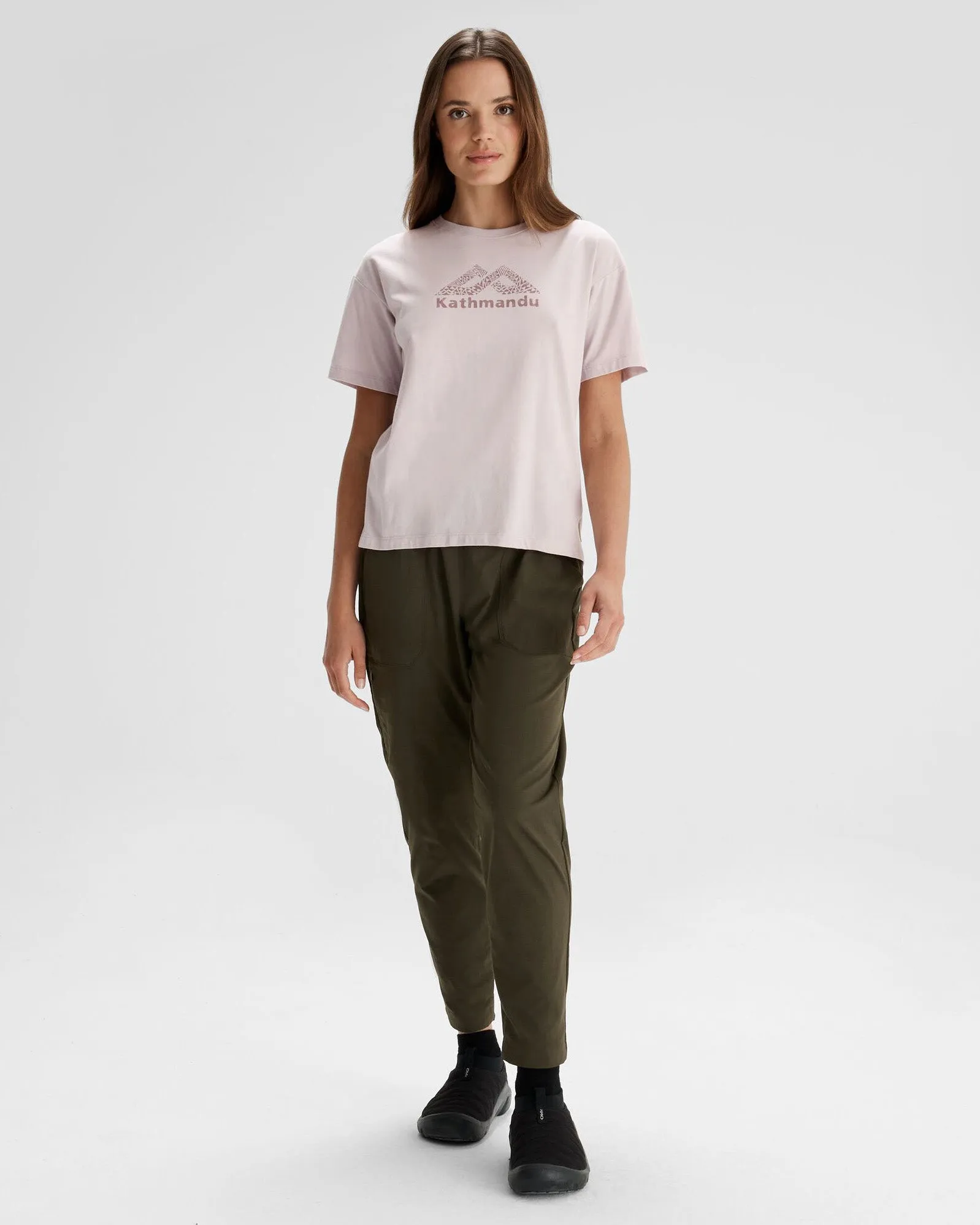 Summer Fashion Women's Kathmandu Logo x Simon Beck Organic Cotton T-shirt - Dove