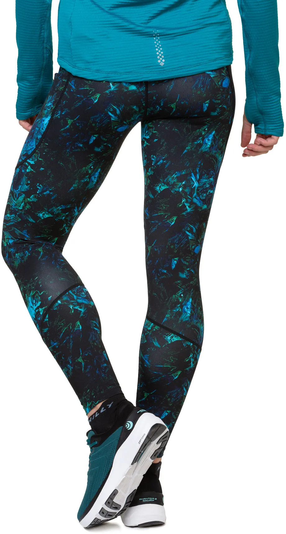 City Walk For Adults Ronhill Tech Womens Long Running Tights - Blue