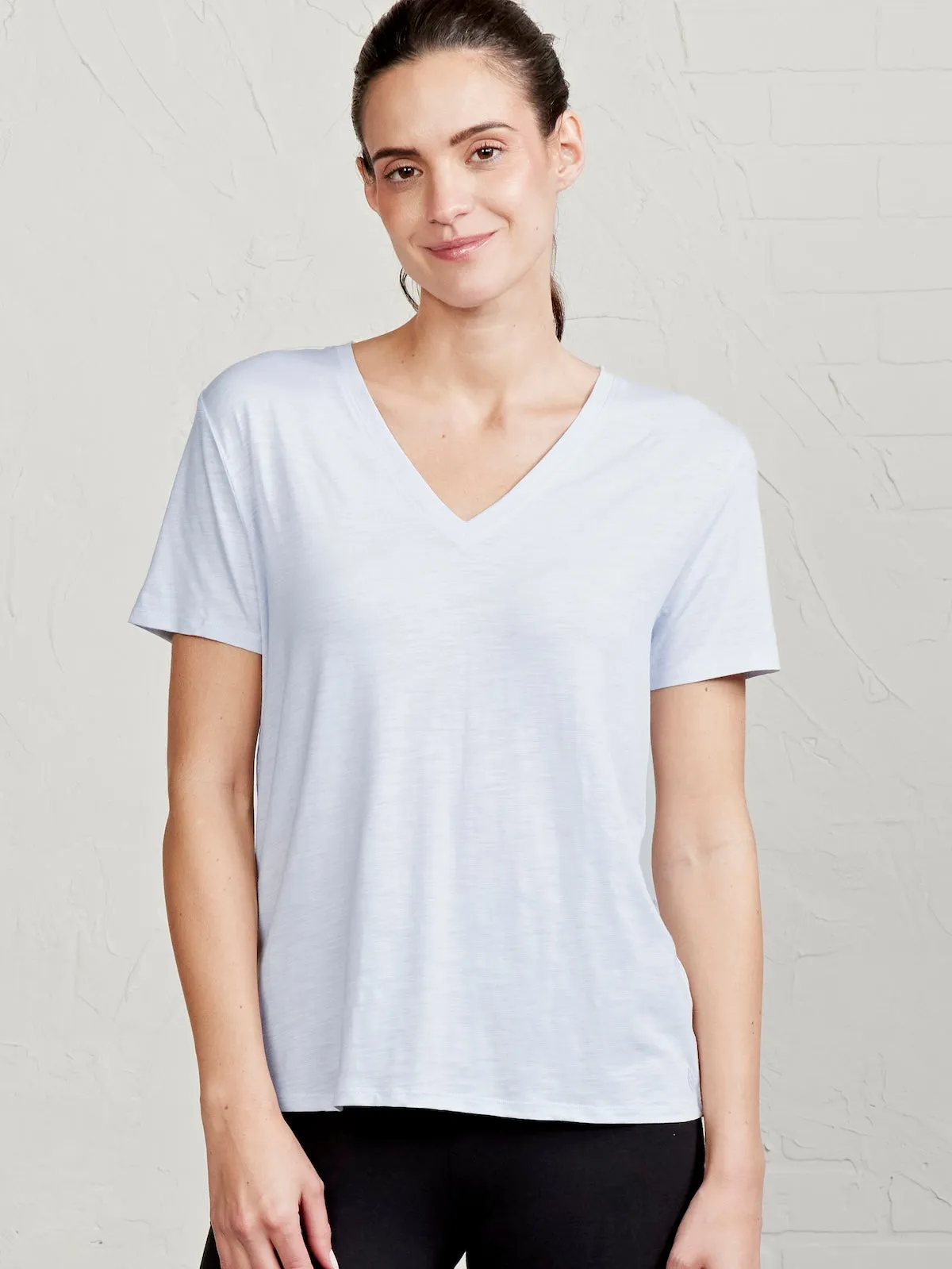 All Day V-Neck T-Shirt High Durability Weave