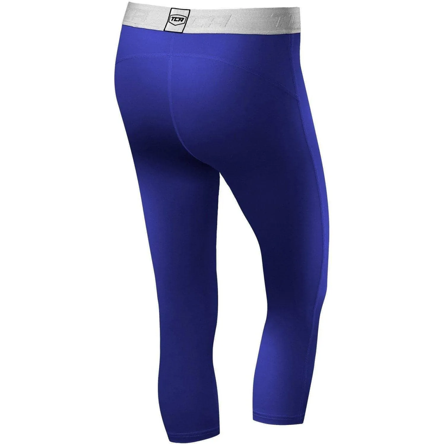 TCA Pro Performance Endurance Womens 3/4 Capri Running Tights - Blue Perfect Movement