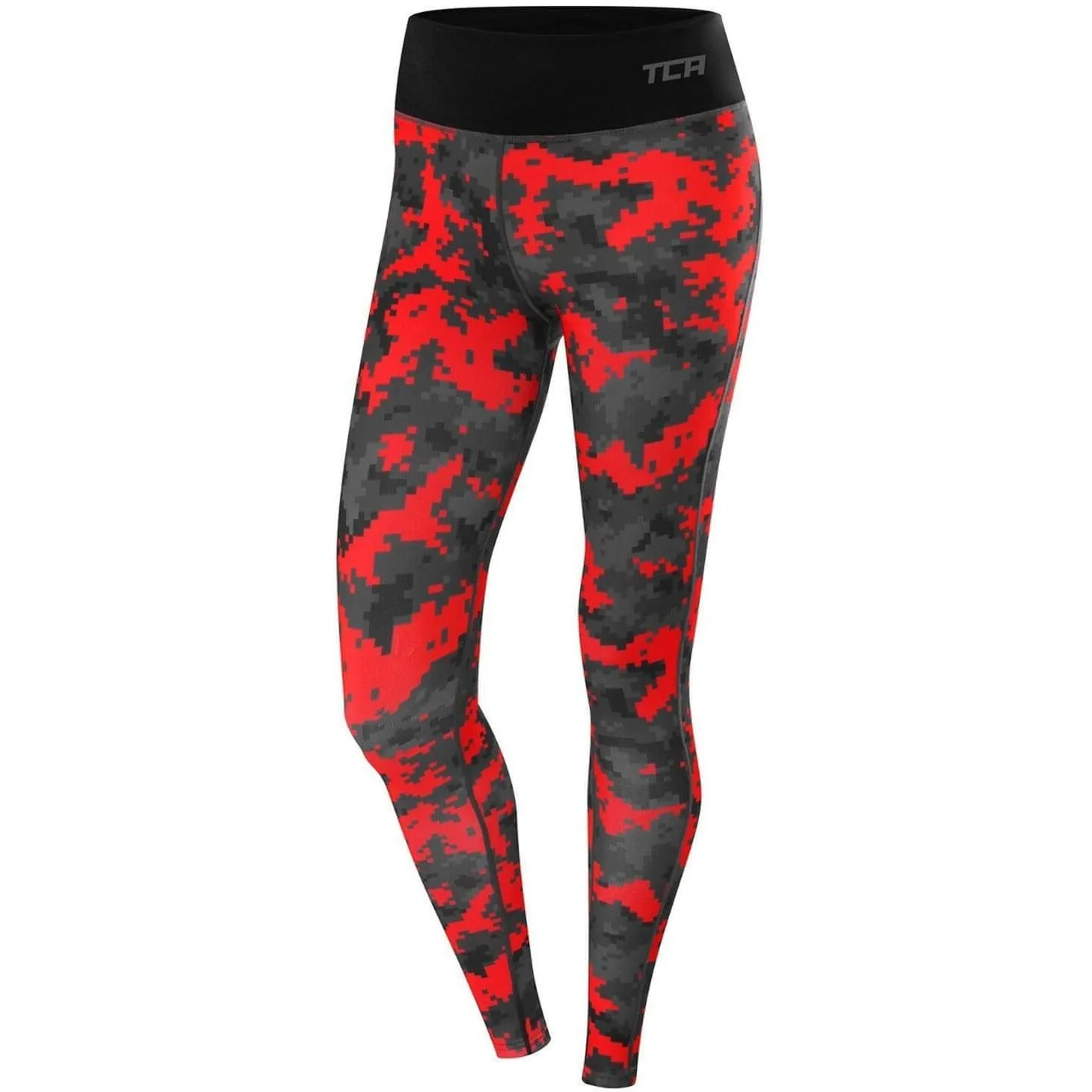 Ultimate Comfort Fit Maximum Flex TCA Supreme Graphic Womens Long Running Tights - Red