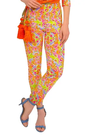 Gretchen Scott | GripeLess Pull On Pant | Women's | Pink/Lime Watteau Crossfit Shorts Capri Flexible Motion Fit