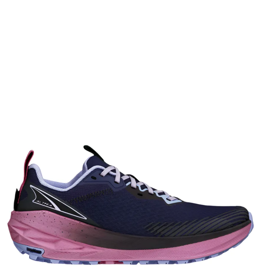 Eco Friendly Recycled Upper cushioned running sneakers Altra Women's Experience Wild 2 Trail Running Shoes in Navy/Black AW25
