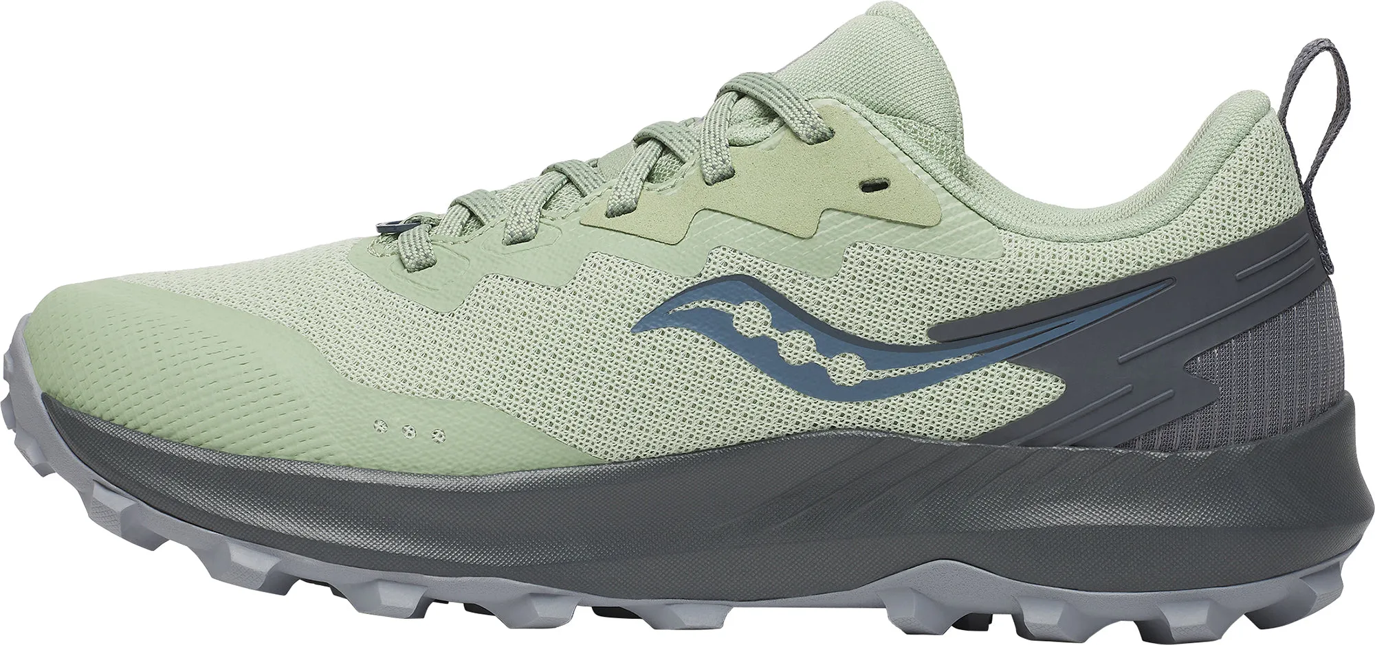 Saucony Peregrine 14 GORE-TEX Womens Trail Running Shoes - Green Non Slip Heel Counter dry - climate shoes