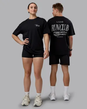 color blocking Run Love FLXCotton Oversized Tee - Black-Reflective