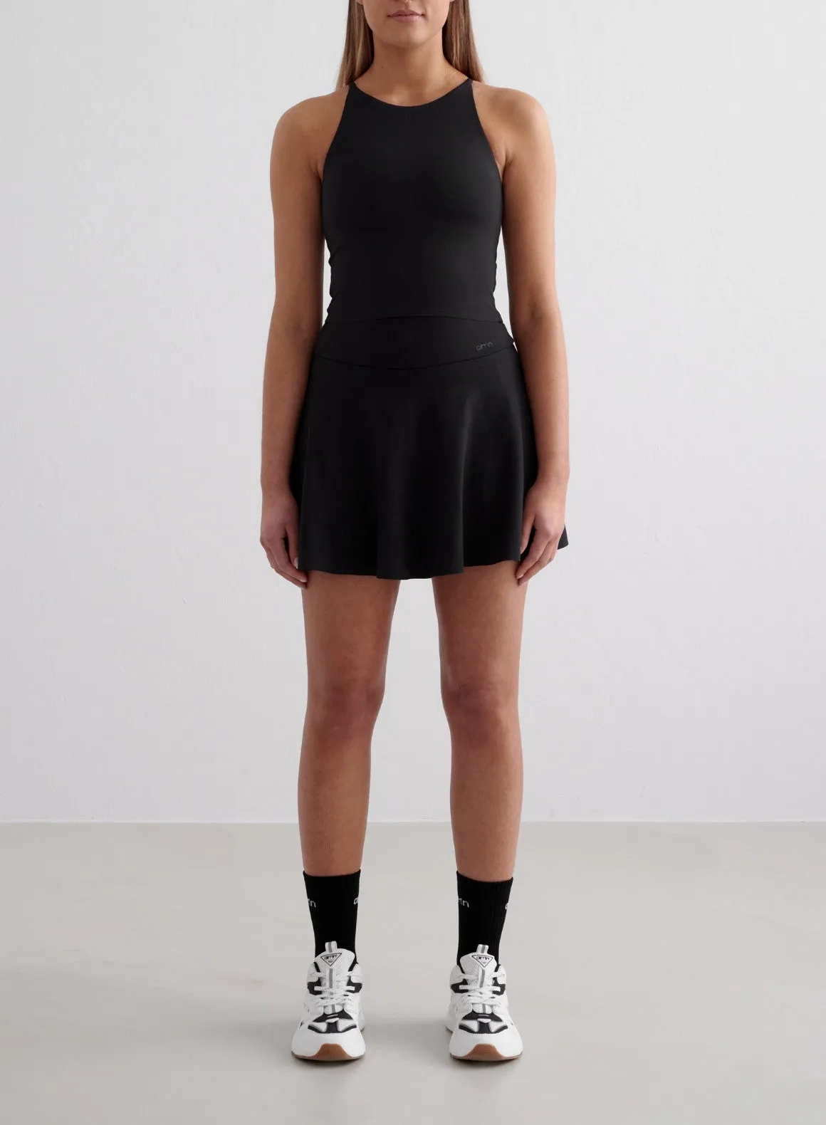 Black Sense Skort & Halter Bralette Set Short - term - deployable large scale projects