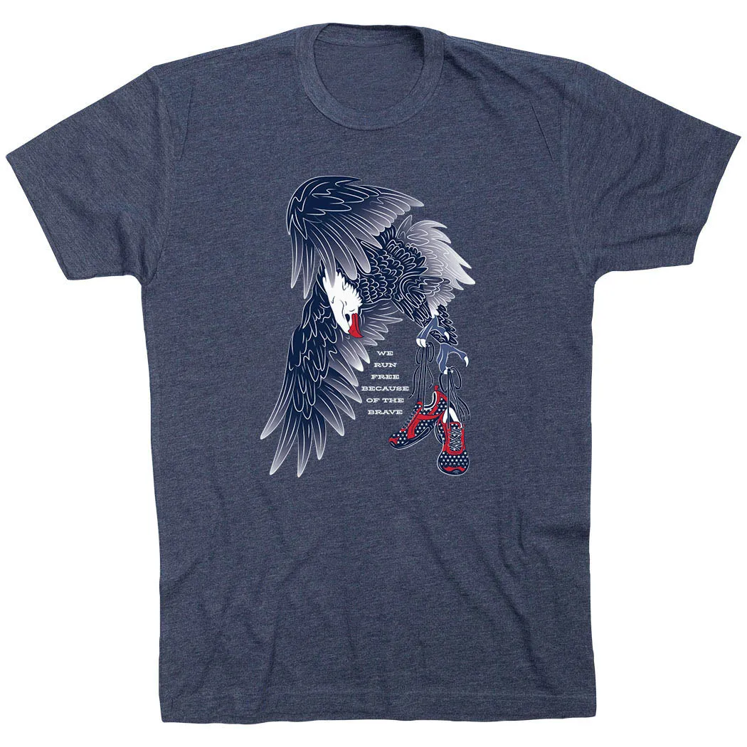 Running Short Sleeve T-Shirt - Because of The Brave Timeless and Chic Washable