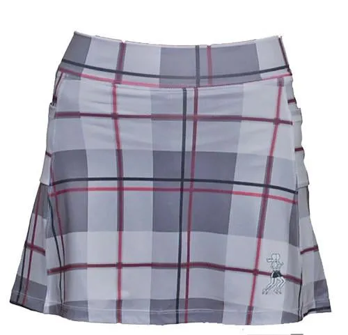Tagless label Soft Tones Pink Plaid Mini Athletic Skirt (girls size 6-10)