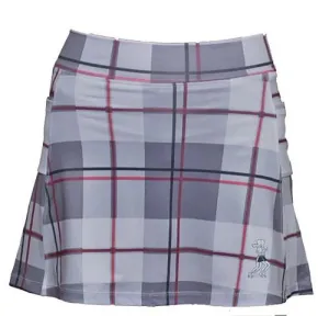 Tagless label Soft Tones Pink Plaid Mini Athletic Skirt (girls size 6-10)