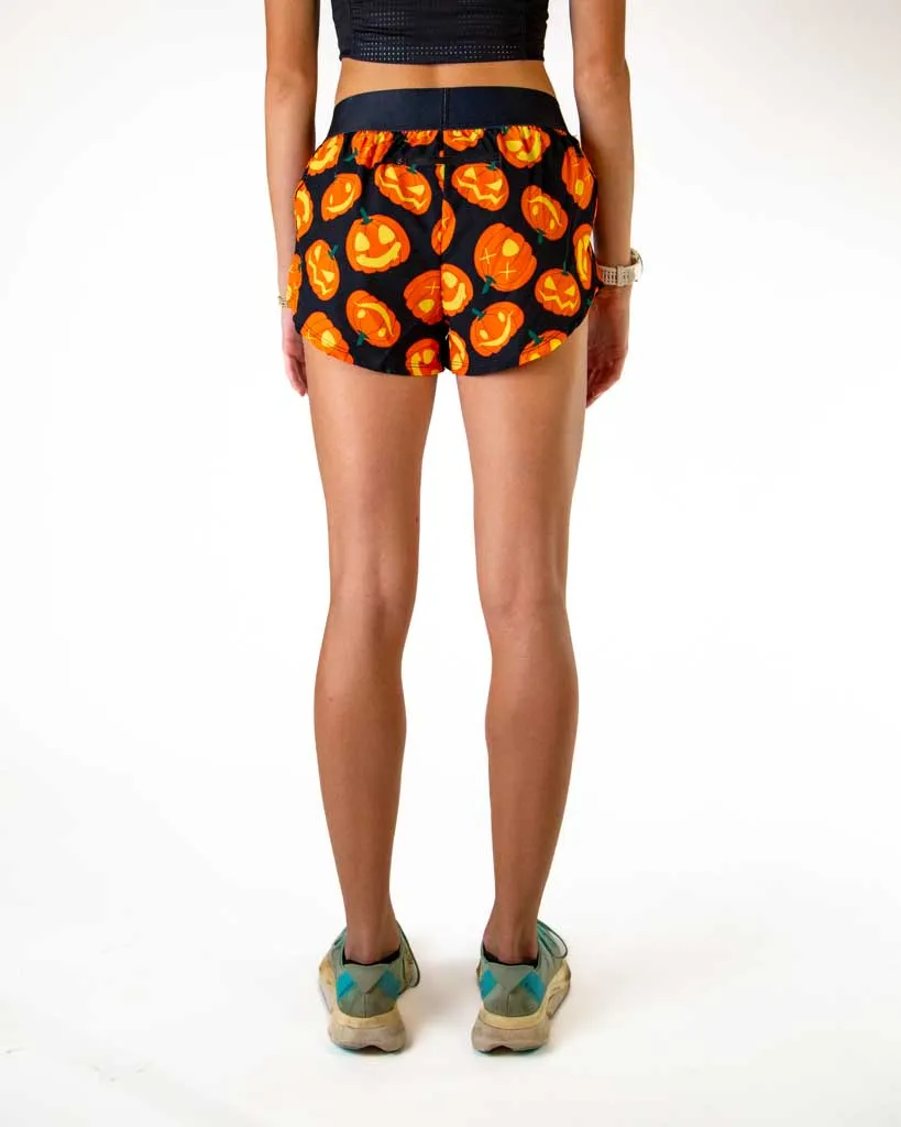 Exclusive Design Women's Pumpkins 1.5" Split Shorts