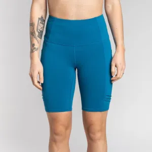 UPF Protection Wrinkle Resistant Treatment Oiselle | Long Pocket Jogger Shorts | Women's | Pacific