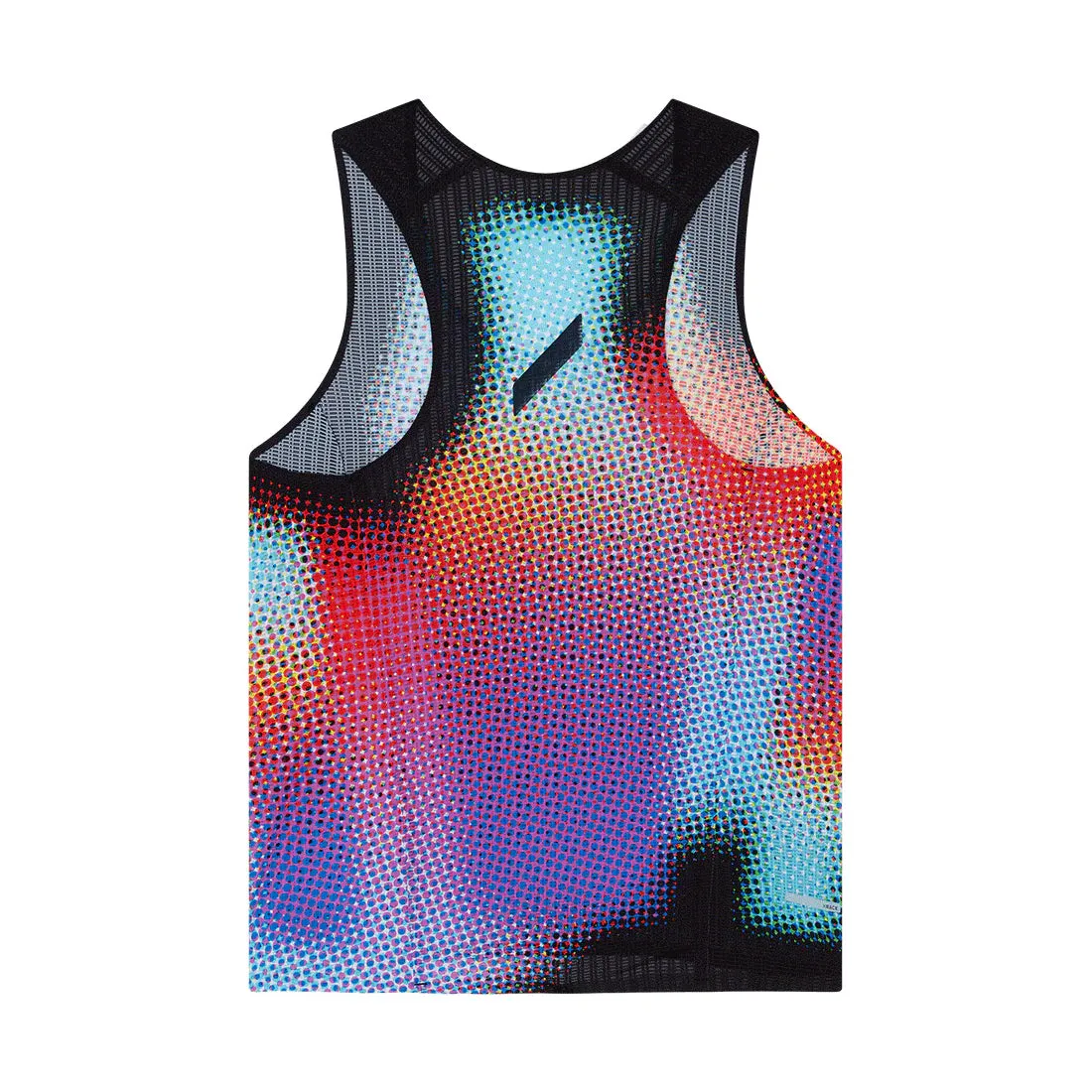 battle simulation Women's Race Vest Black Rainbow Dot