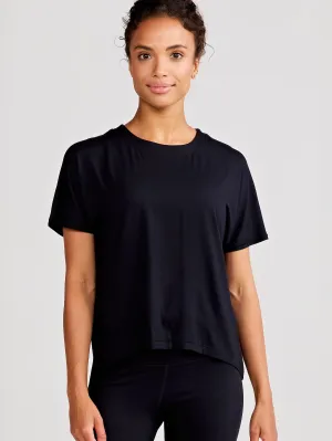 Simple and Cozy Uptown Luxe Cross Back T-Shirt