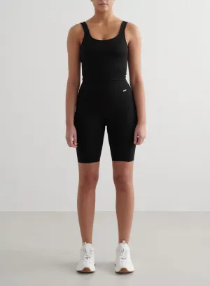 Black Ribbed Seamless Biker Shorts & Bralette Set Rural use
