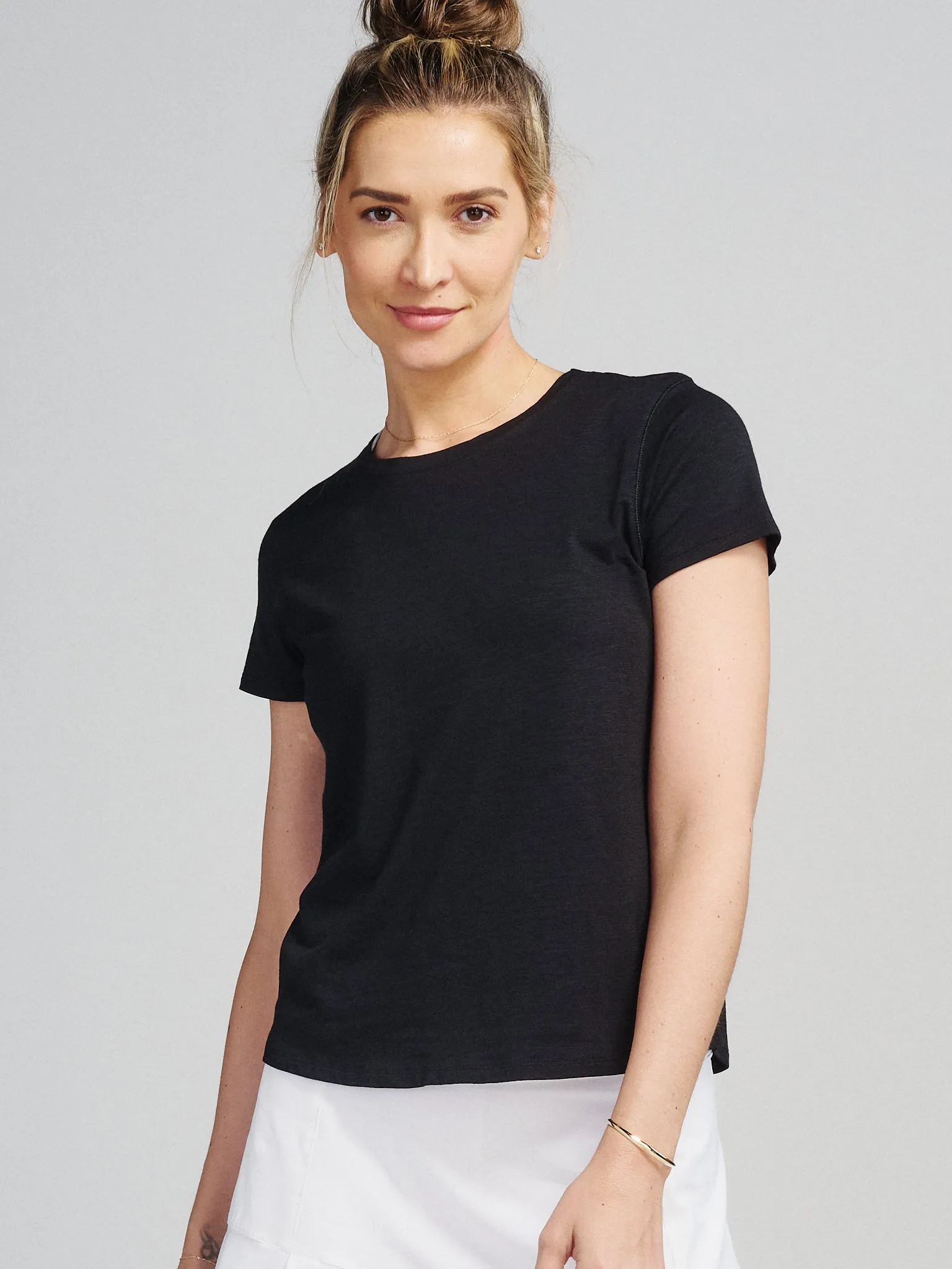 Recess Fitness T-Shirt Sporty Layer Flexible Ribbed Neckline