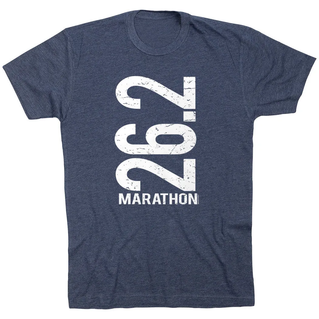 LayeringFriendly Running Short Sleeve T-Shirt - 26.2 Marathon Vertical