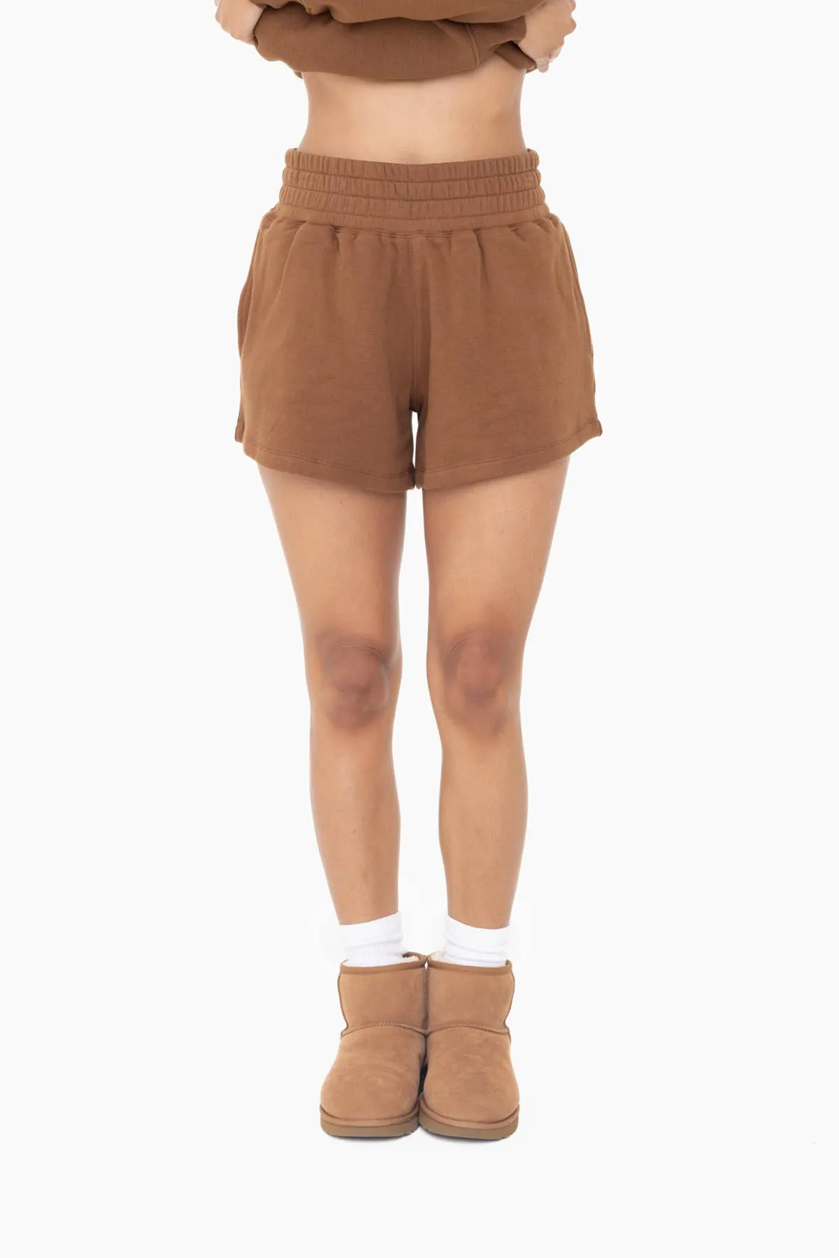 mesh ventilation Laser Cut Edges Cotton Lounge Shorts