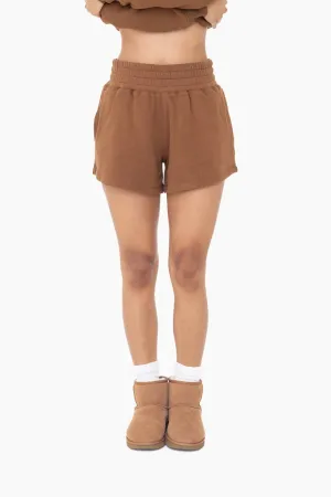 mesh ventilation Laser Cut Edges Cotton Lounge Shorts