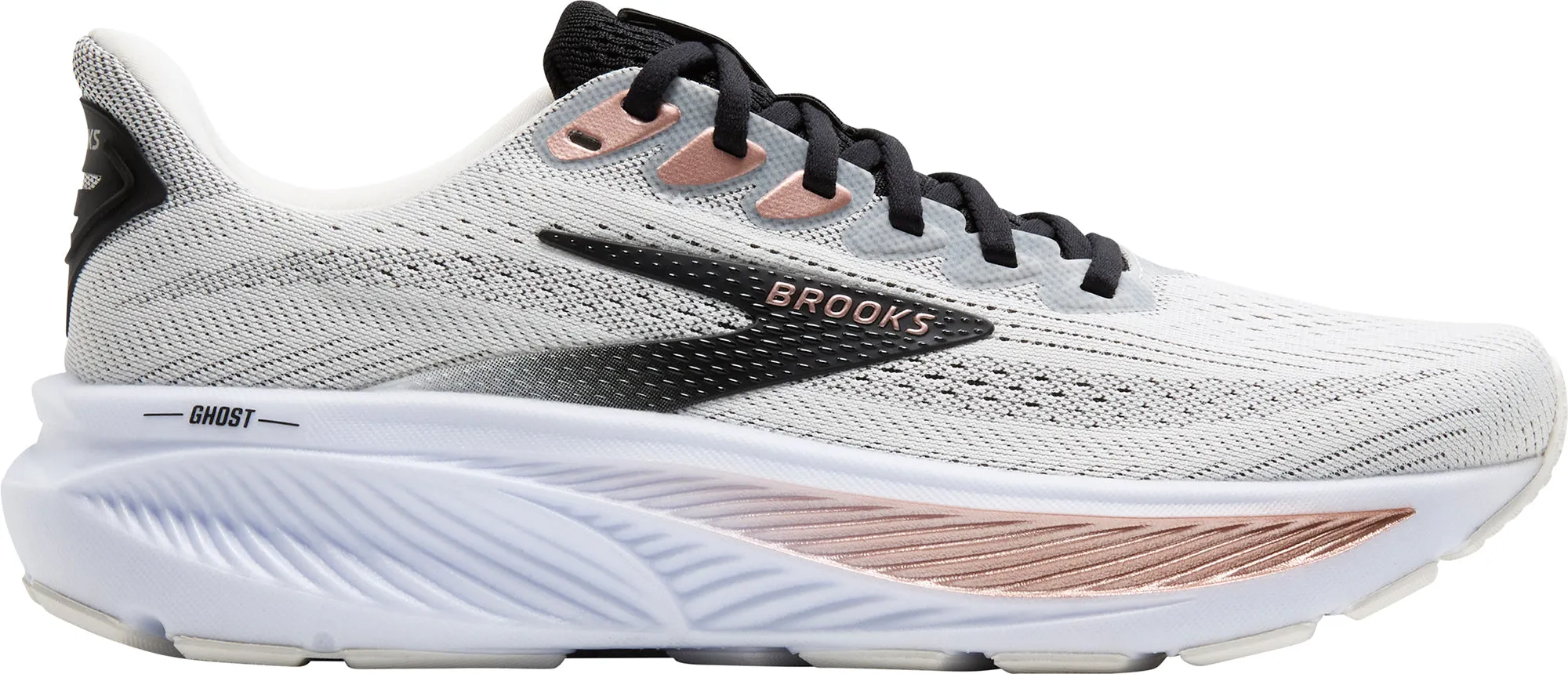 Brooks Ghost 17 Womens Running Shoes - White running for a way to stay fit running in a marsh area shoes