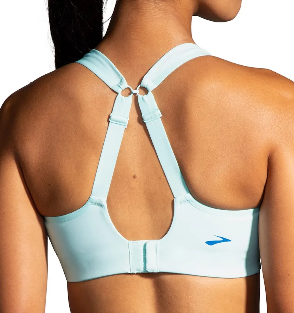 Brooks Drive Convertible Run Womens Sports Bra - Blue Adaptive Compression