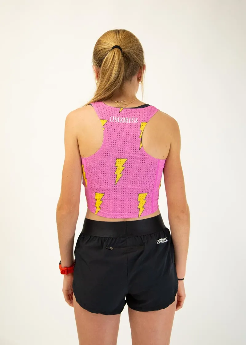 Pink Bolts PWR Crop Top Ergonomic Seaming