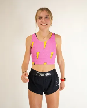 Pink Bolts PWR Crop Top Ultra Lightweight Build Multi Use