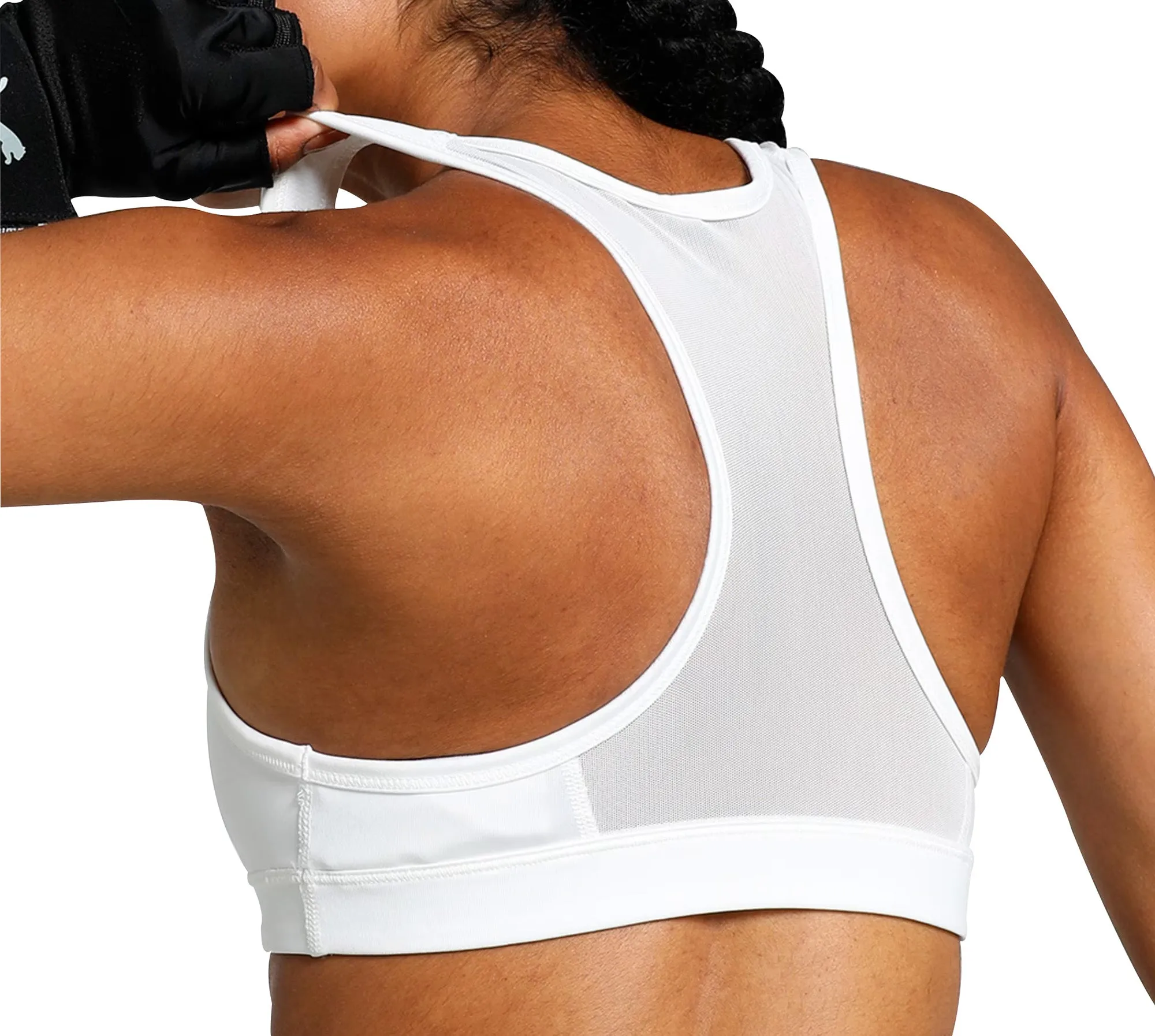 Square Neck Puma 4KEEPS Womens Running Sports Bra - White