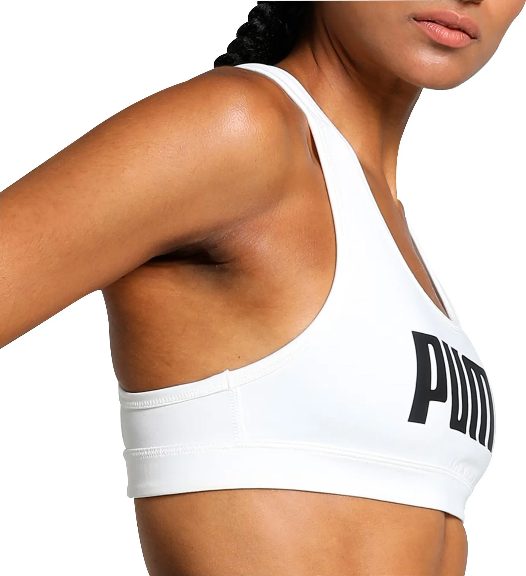 Lightweight Padding Puma 4KEEPS Womens Running Sports Bra - White