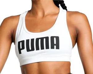 Anti Chafe Lining Lightweight Puma 4KEEPS Womens Running Sports Bra - White