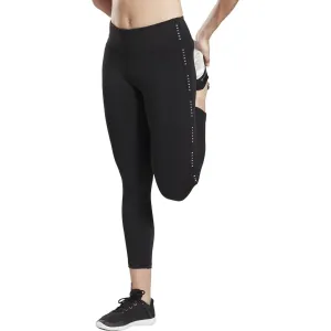 Hot Weather Body Shaping Fitness Training Reebok Studio Lux 2.0 High Rise Womens 7/8 Training Tights - Black