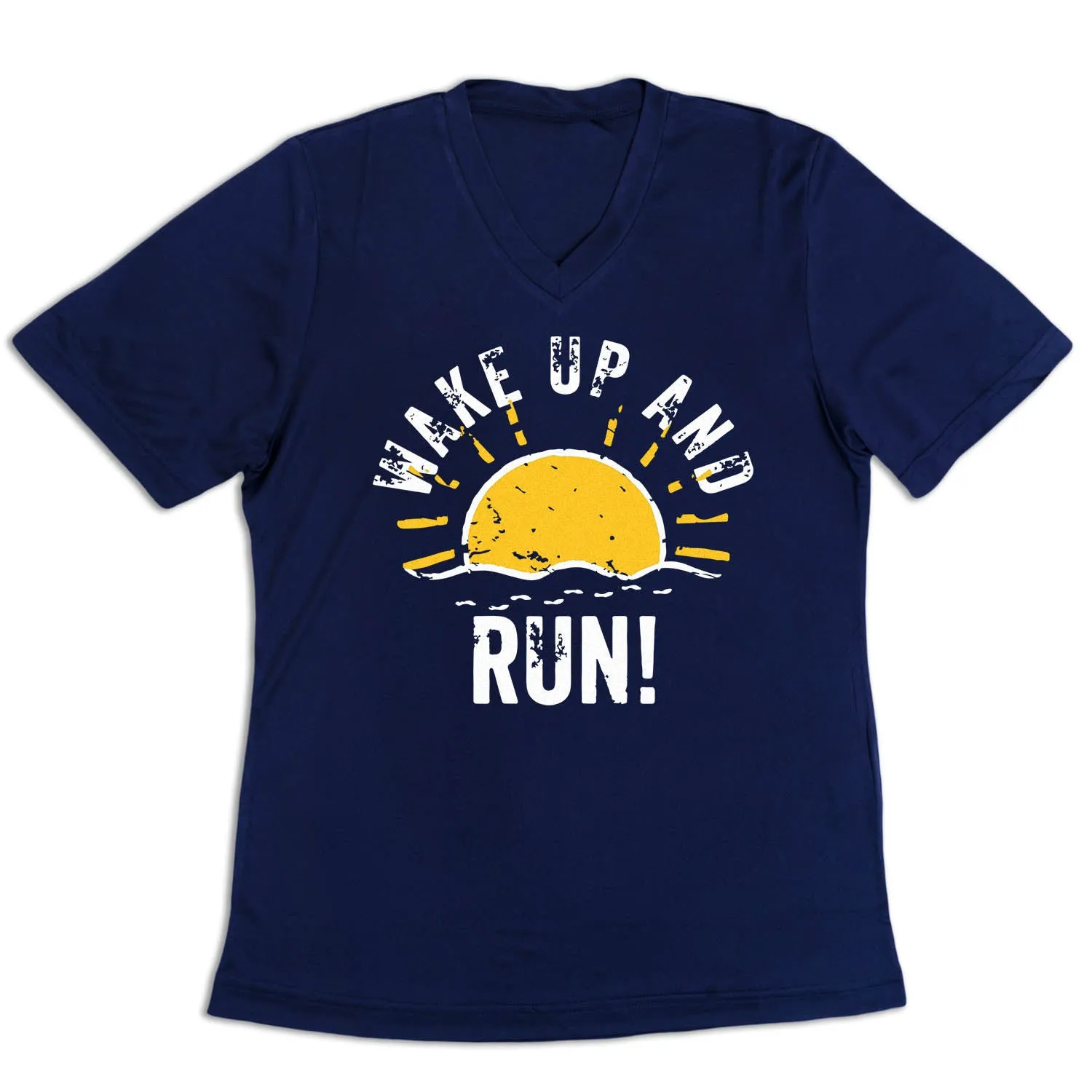 Women's Short Sleeve Tech Tee - Wake Up And Run cotton material