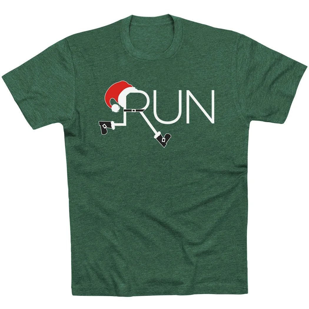 Running Short Sleeve T-Shirt - Let's Run For Christmas Daily Casual NonIrritatingTags