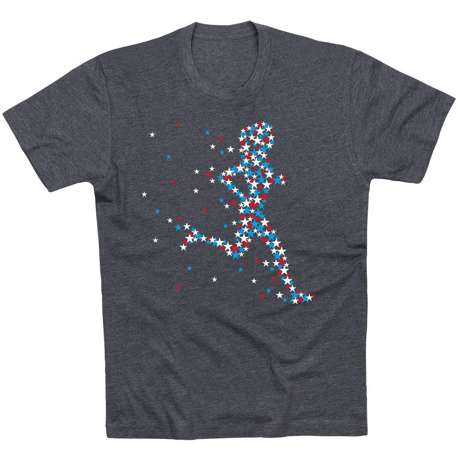 Trendy Vibes Running Short Sleeve T-Shirt - Patriotic Runner Girl