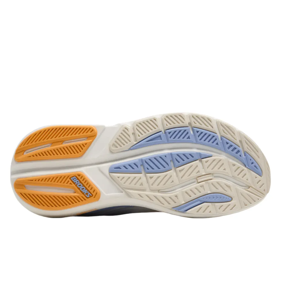 Ultra Responsive Bounce polyester running gear Brooks Women's Ghost Max 3 Running Shoes in Coconut/Blue Heron/Orange AW25