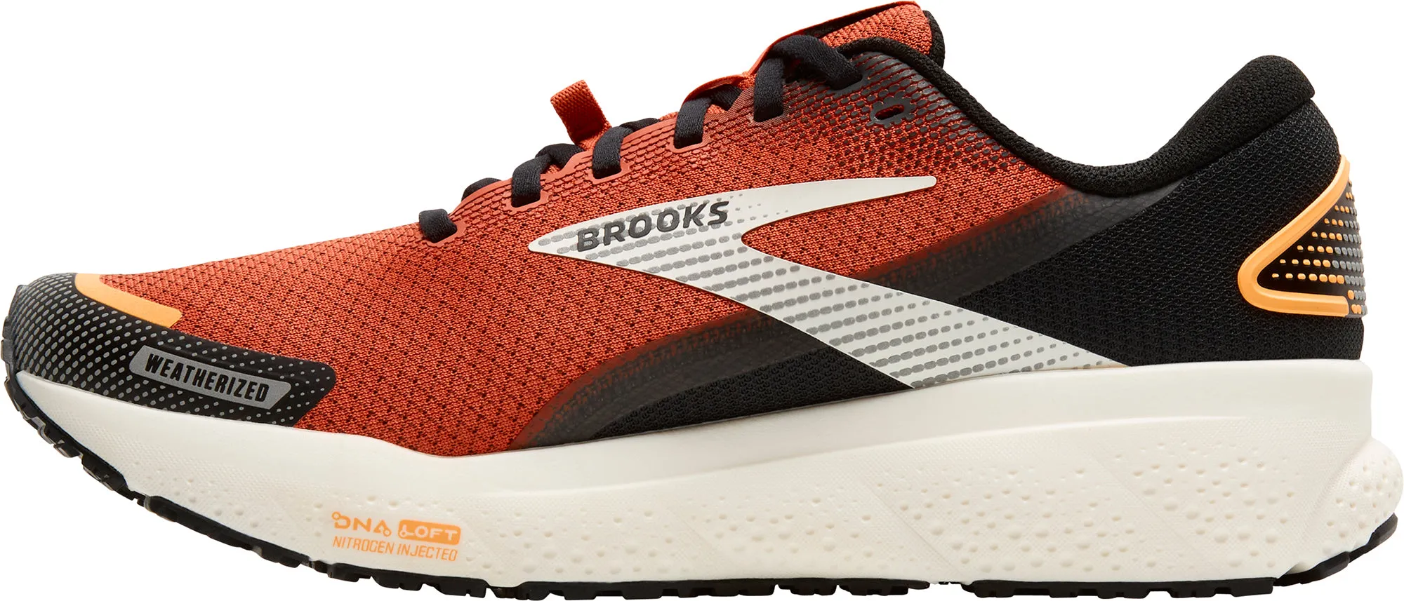 Brooks Ghost 16 Weatherized Mens Running Shoes - Orange reflective running shoes