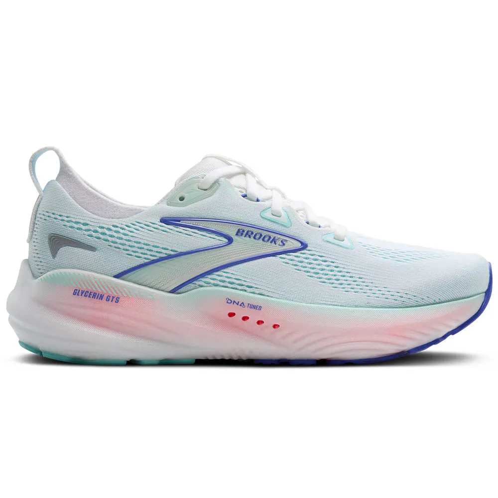 Women's Brooks Glycerin GTS 22 running in a geyser area shoes