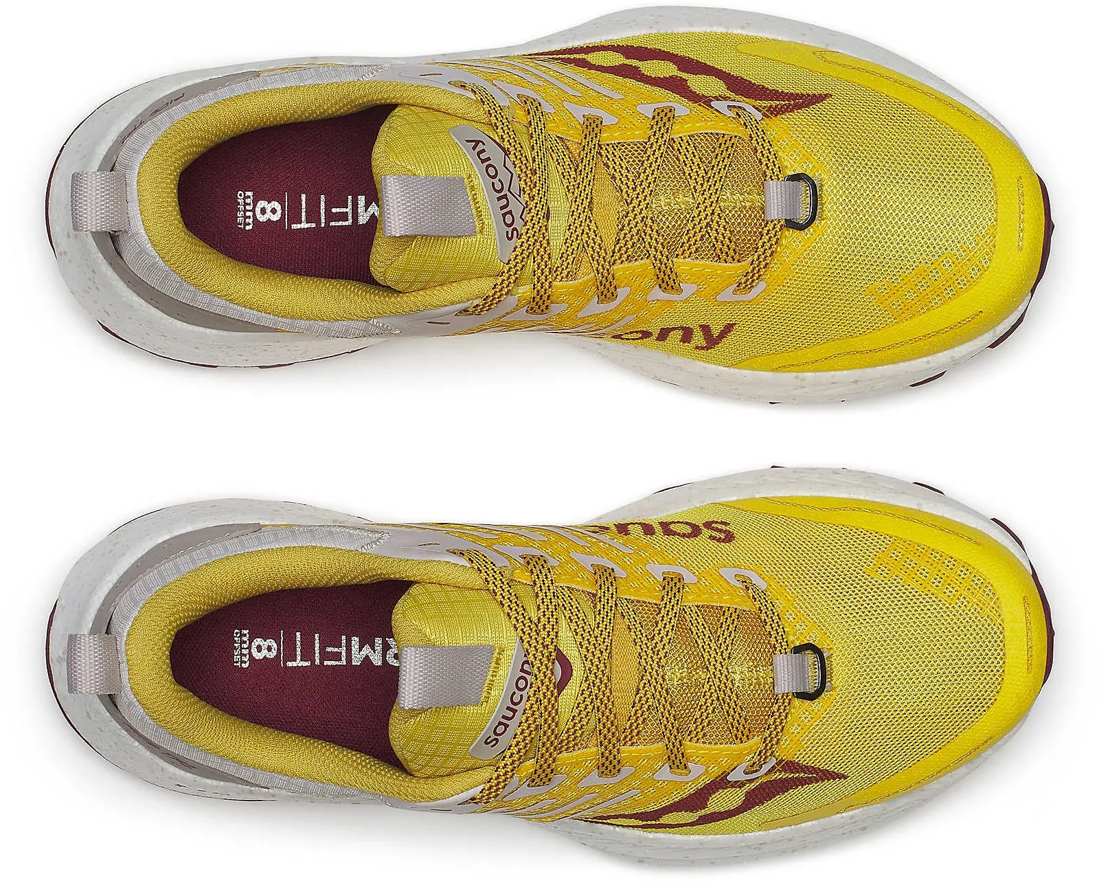 Saucony Ride TR2 Womens Trail Running Shoes - Yellow gravel running footwear