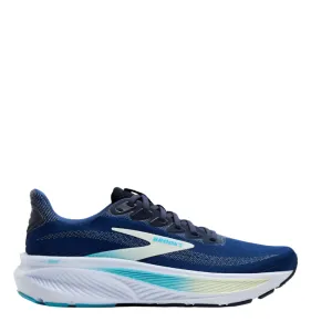 Self Adjusting Lacing Brooks Women's Ghost 17 D Wide Fit Running Shoes in Navy/Green/Turquoise AW25