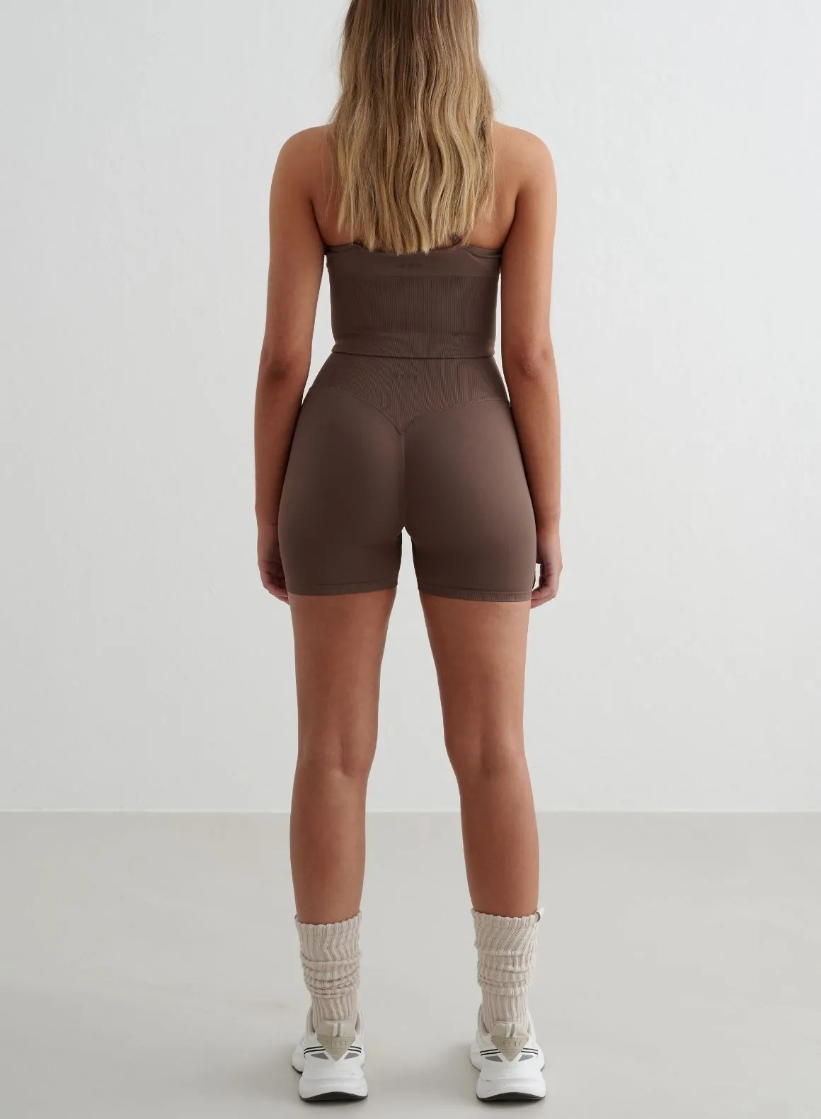 Macchiato Shape Seamless Hotpants & Cross Back Bralette Set Military - grade
