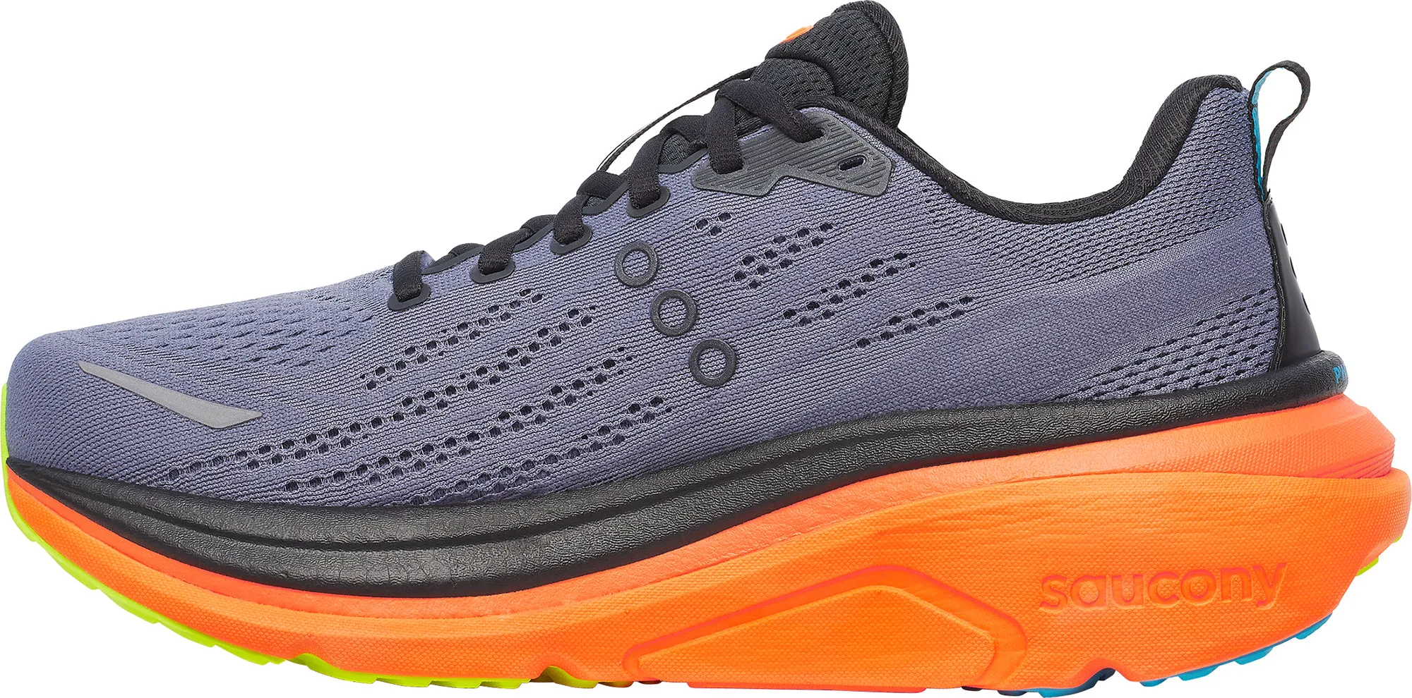 Saucony Hurricane 25 Mens Running Shoes - Grey Bouncy midsole