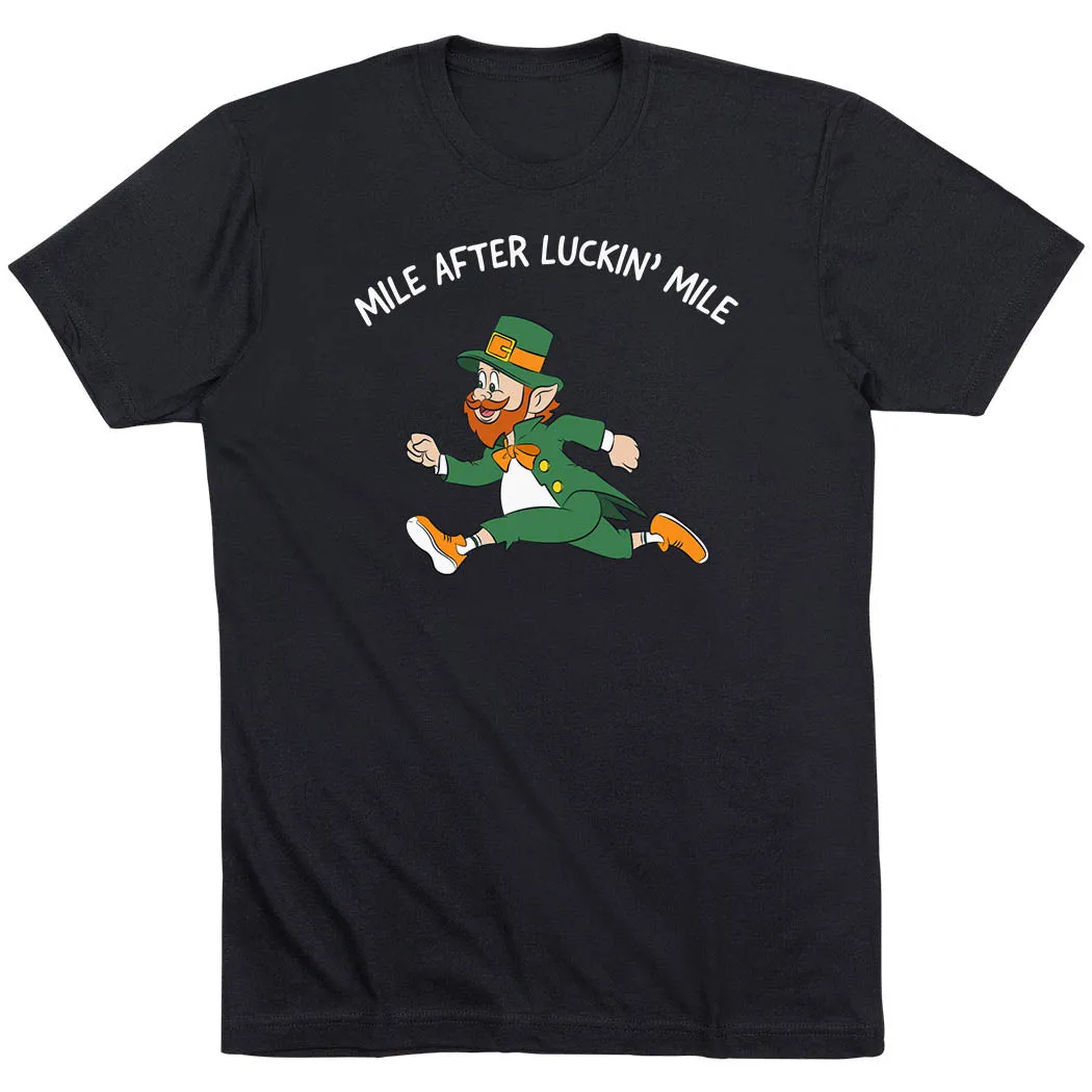 Running Short Sleeve T-Shirt - Mile After Luckin Mile Casual Comfort