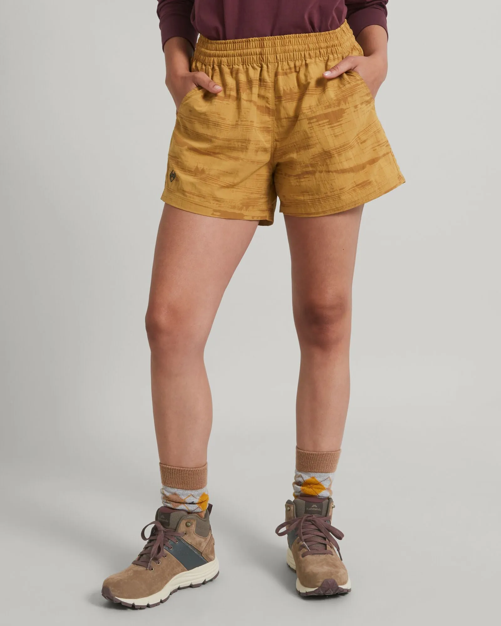 Practical Boots Women's EVRY-Day 4 inch Shorts - Dijon Traverse Print