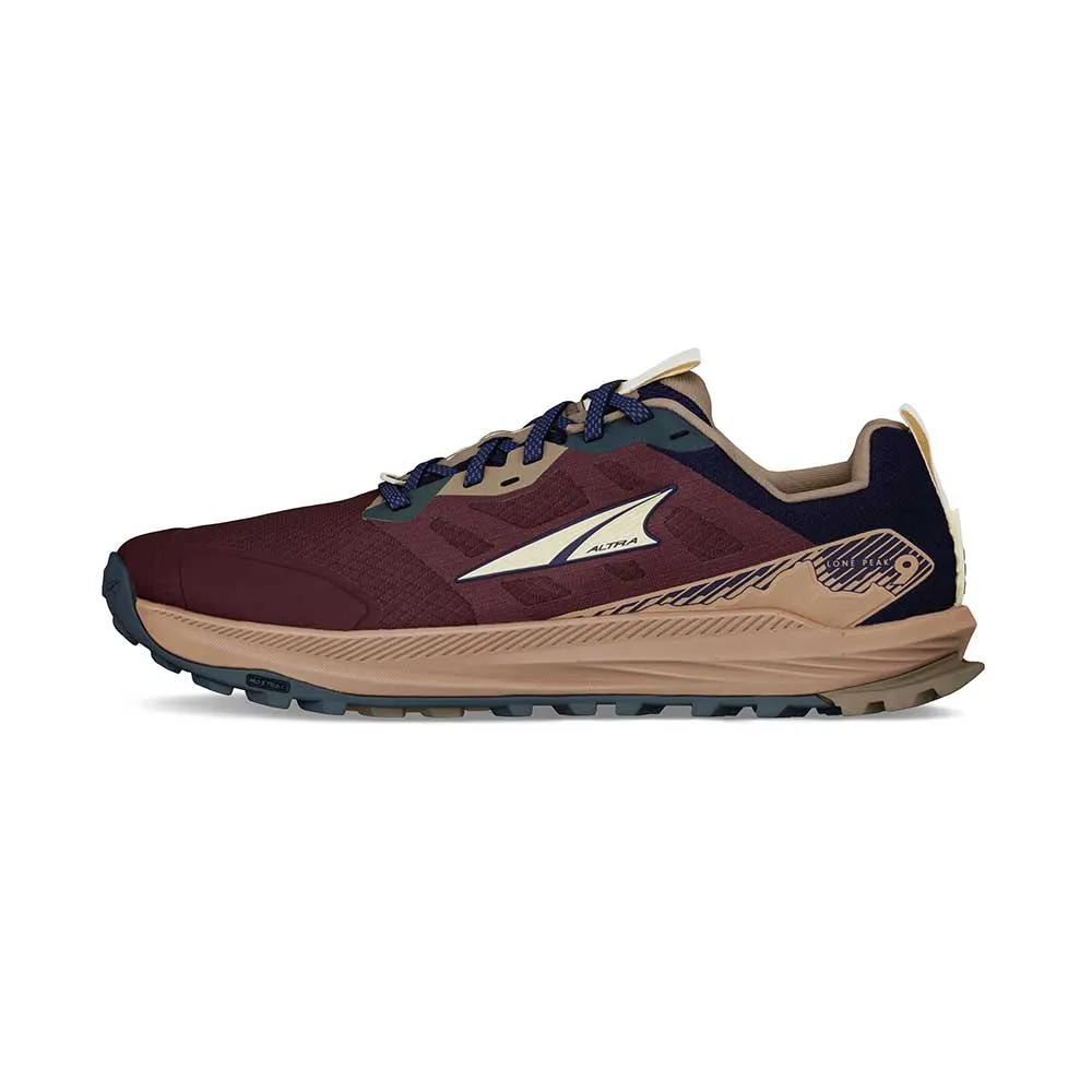 exploration running sneakers Men's Lone Peak 9 Trail Running Shoe - Maroon - Regular (D)