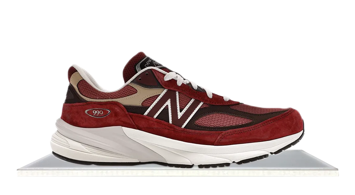 New Balance 990v6 MiUSA Teddy Santis Burgundy Tan energy - return shoes