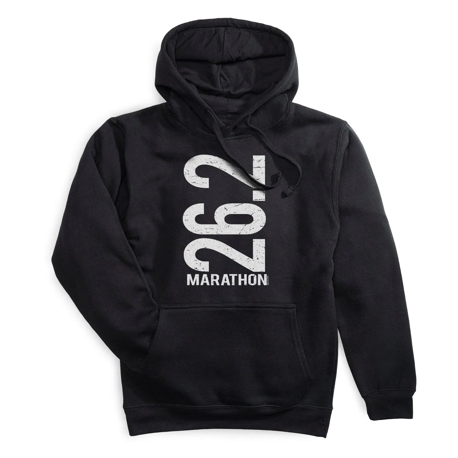 MoistureControl Fabric FadeResistantColors Statement Fleece Hoodie -  26.2 Marathon Vertical