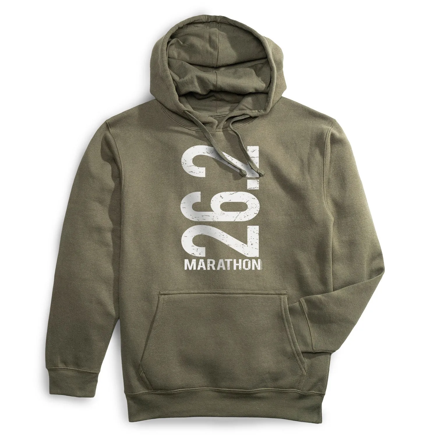 Thermal Insulation Statement Fleece Hoodie -  26.2 Marathon Vertical