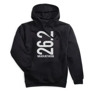 MoistureControl Fabric FadeResistantColors Statement Fleece Hoodie -  26.2 Marathon Vertical