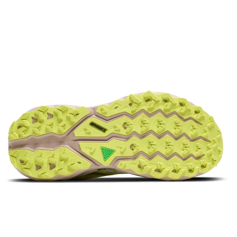 Brooks Women's Cascadia 19 Trail Running Shoes in Coconut/Misty Blue/Ebony AW25 Stretch Gaiter Collar